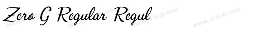 Zero G Regular Regul字体转换